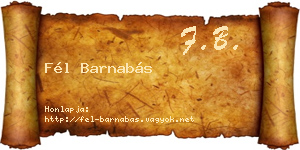 Fél Barnabás névjegykártya