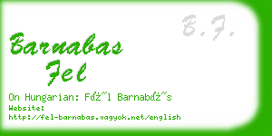 barnabas fel business card